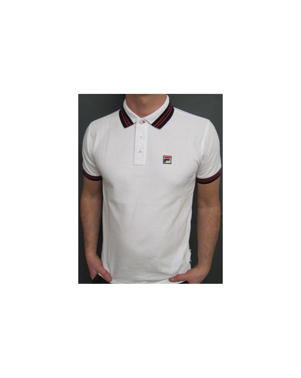 Fila Vintage Match & Castello Polo Shirt Twin Pack White/Navy