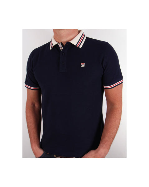 Fila Vintage Matcho Polo Shirt Navy
