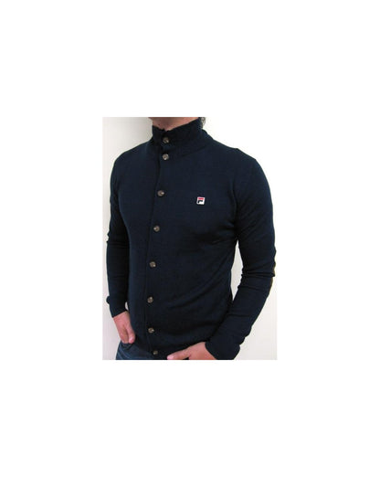 Fila Vintage Matterhorn – Strickpullover mit Trichterkragen in Marineblau