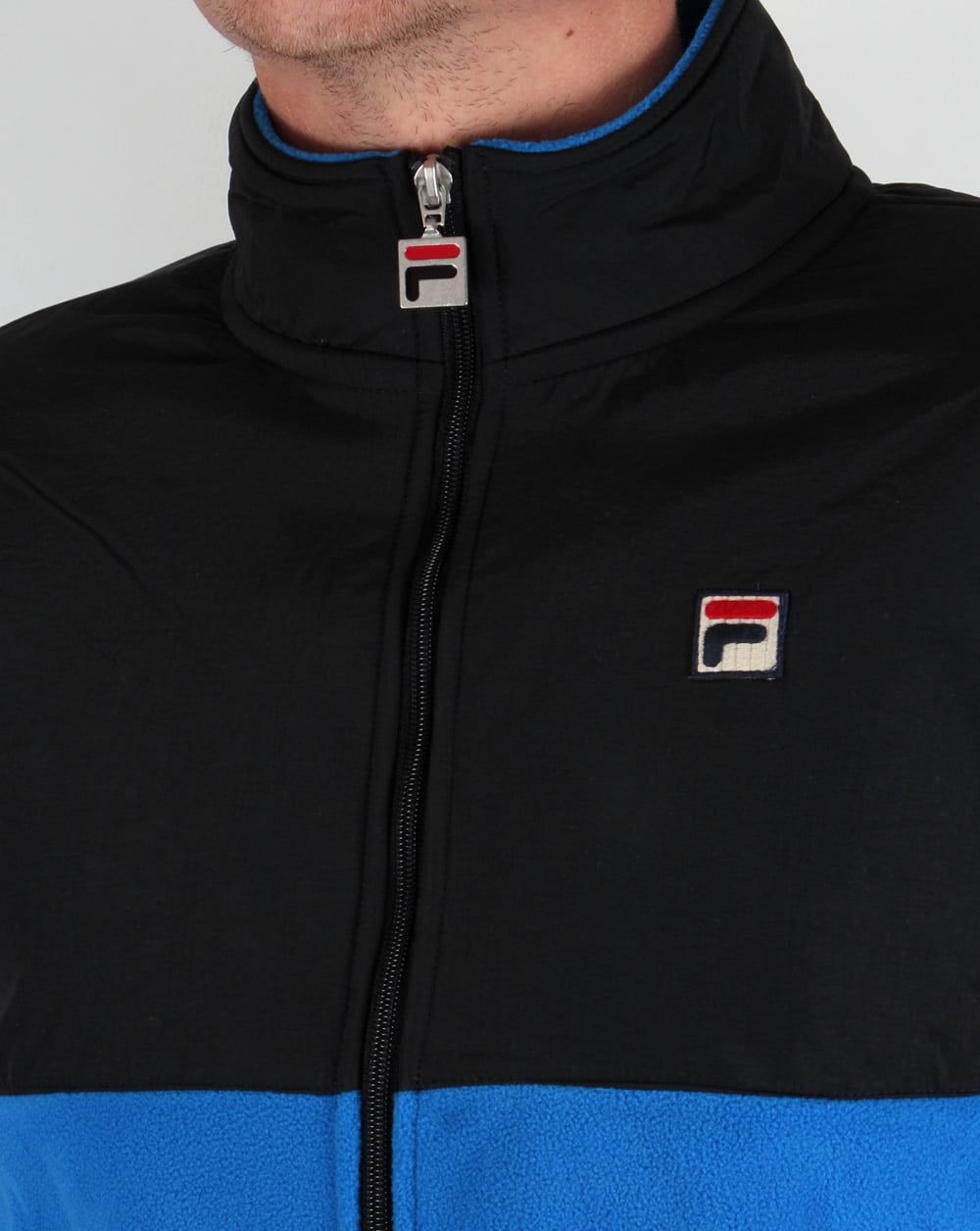Fila Vintage Meran Microfleece Track Top Skiblau/Schwarz