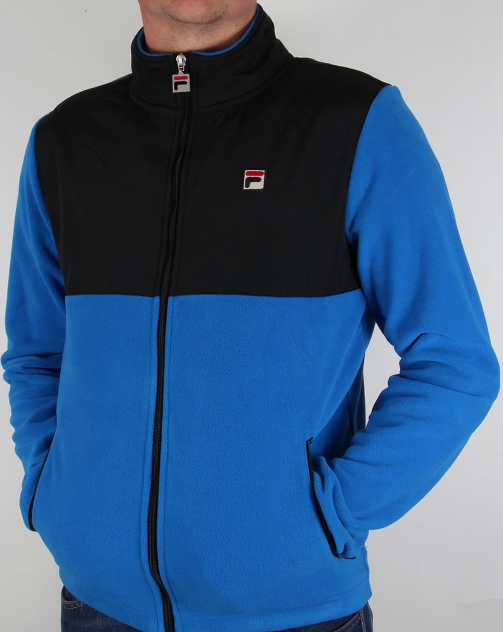 Fila Vintage Meran Microfleece Track Top Skiblau/Schwarz