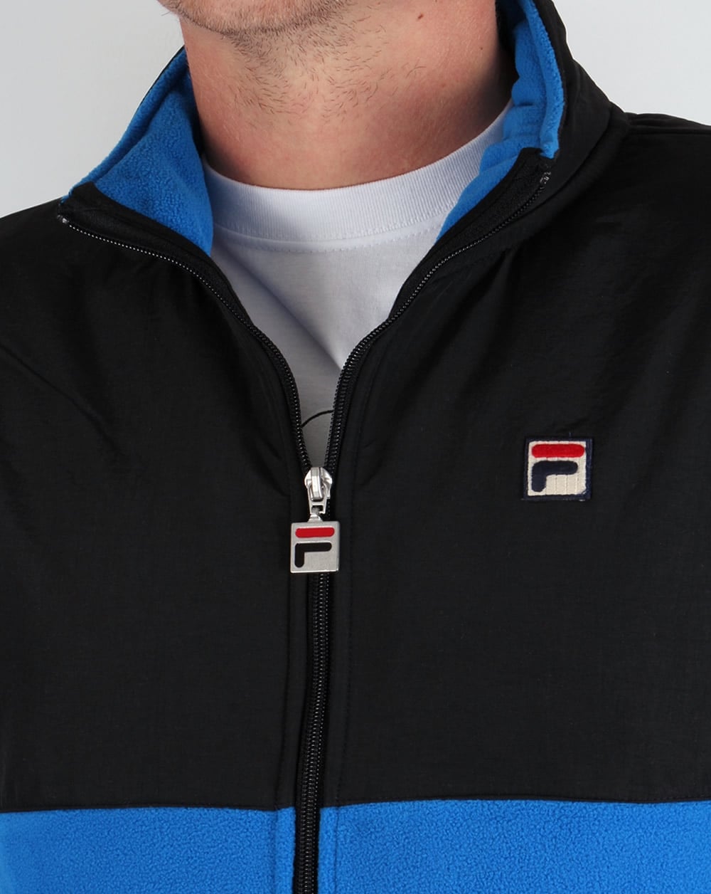 Fila Vintage Meran Microfleece Track Top Skiblau/Schwarz