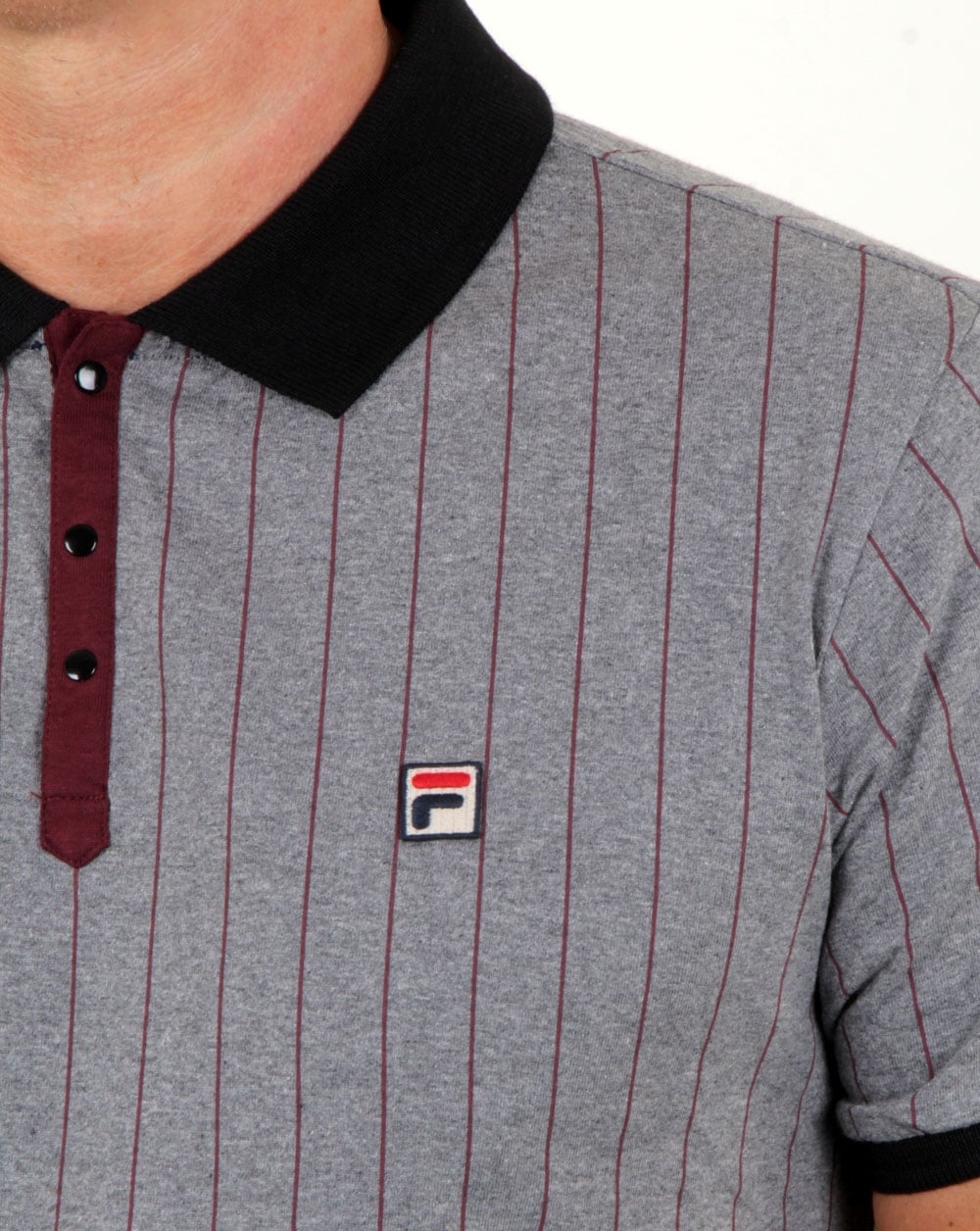 Fila Vintage Mk1 Settanta Polo Shirt Grey