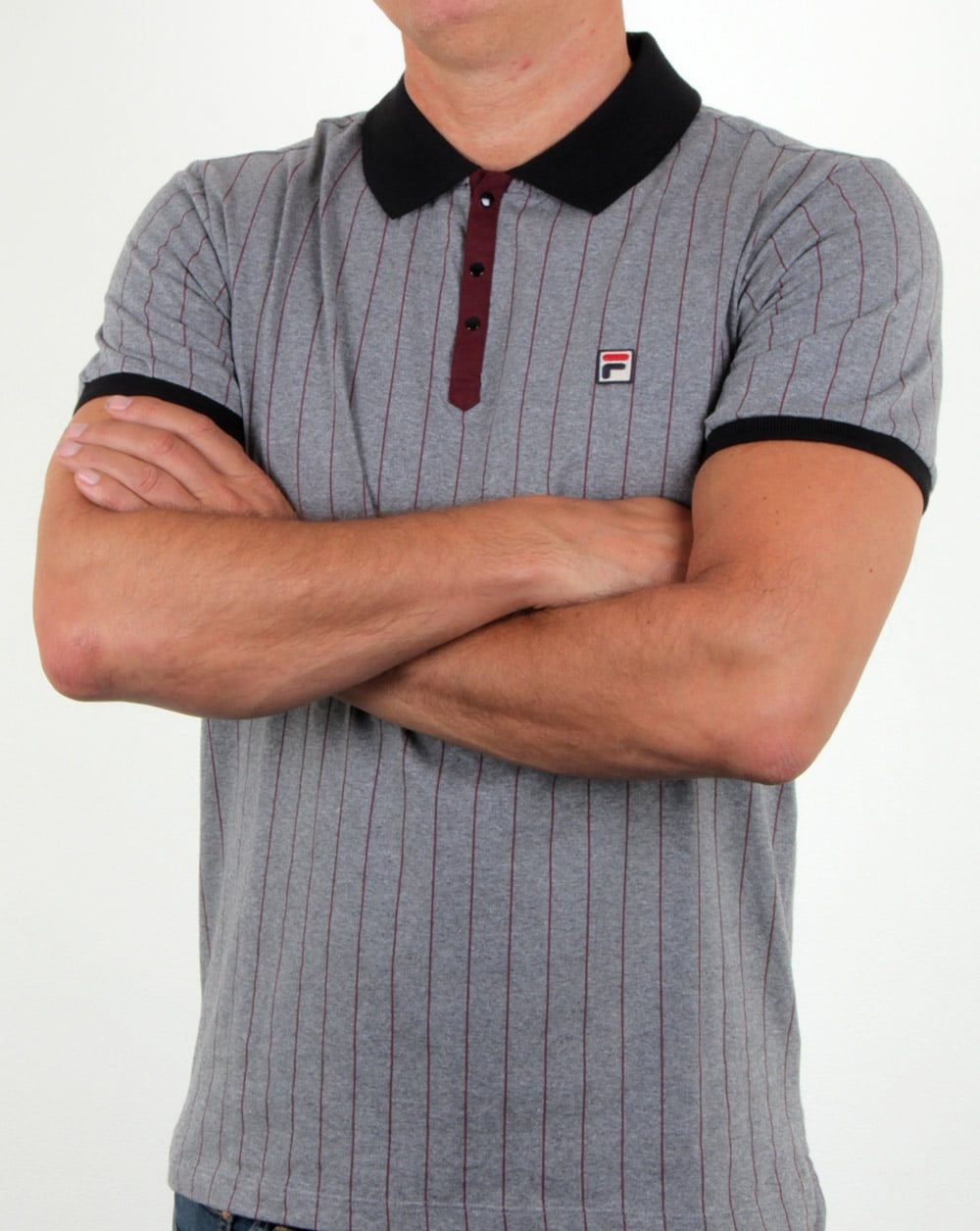 Fila Vintage Mk1 Settanta Polo Shirt Grey