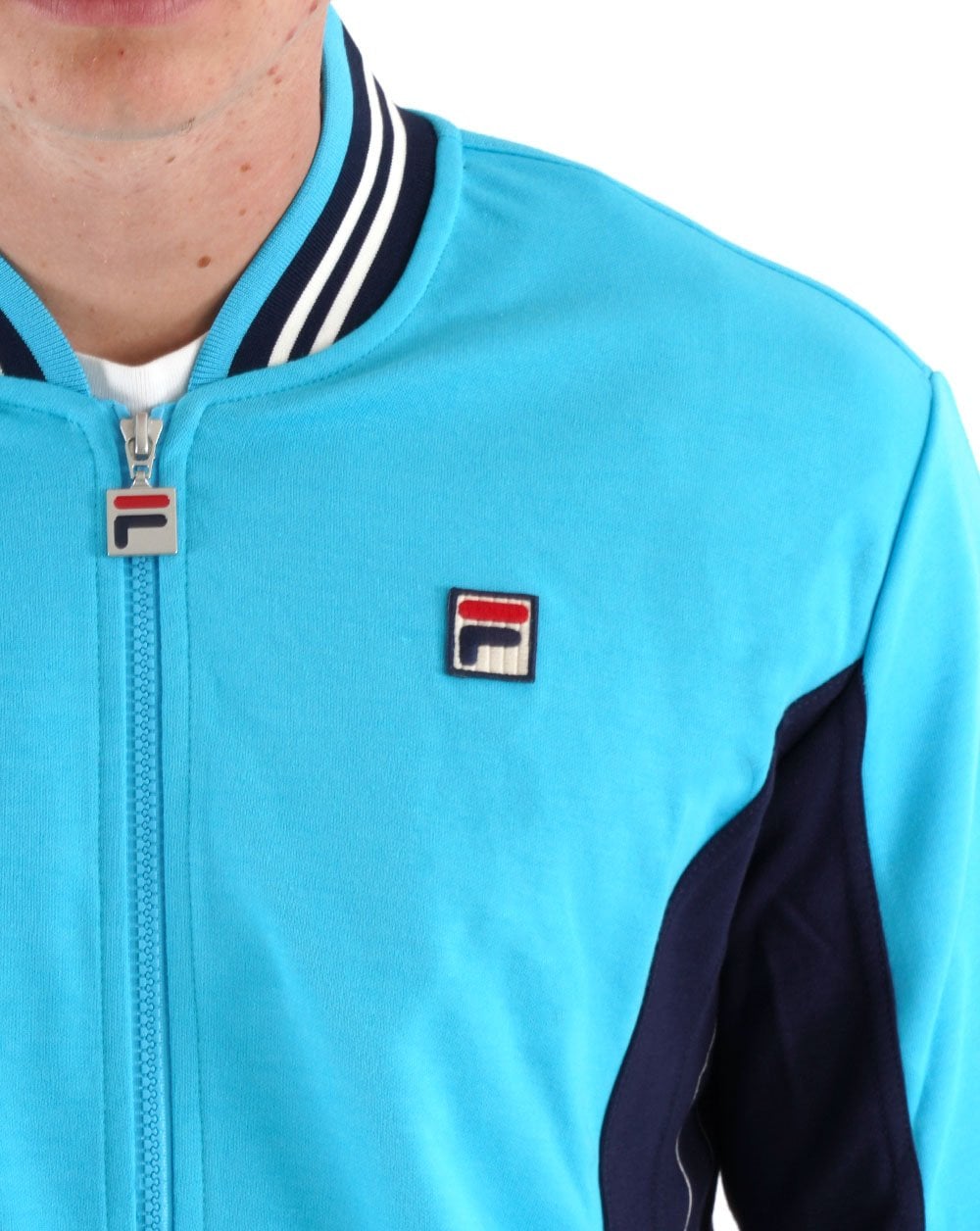 Fila Vintage Mk1 Settanta Track Top Aqua Blue/Navy