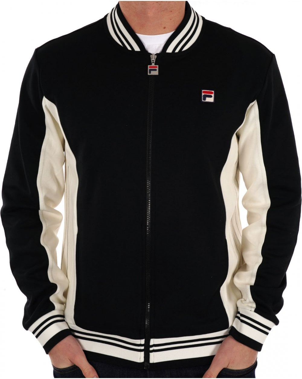 Fila Vintage Mk1 Settanta Track Top Black / Gardenia