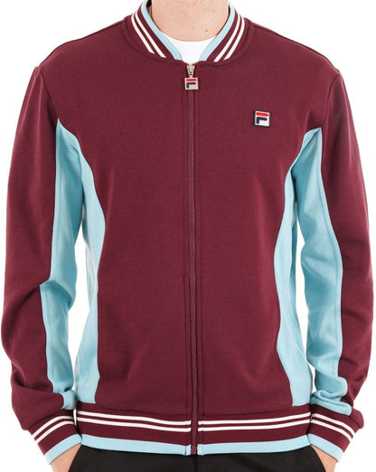 Fila Vintage Mk1 Settanta Track Top Dunkelrot/Türkis