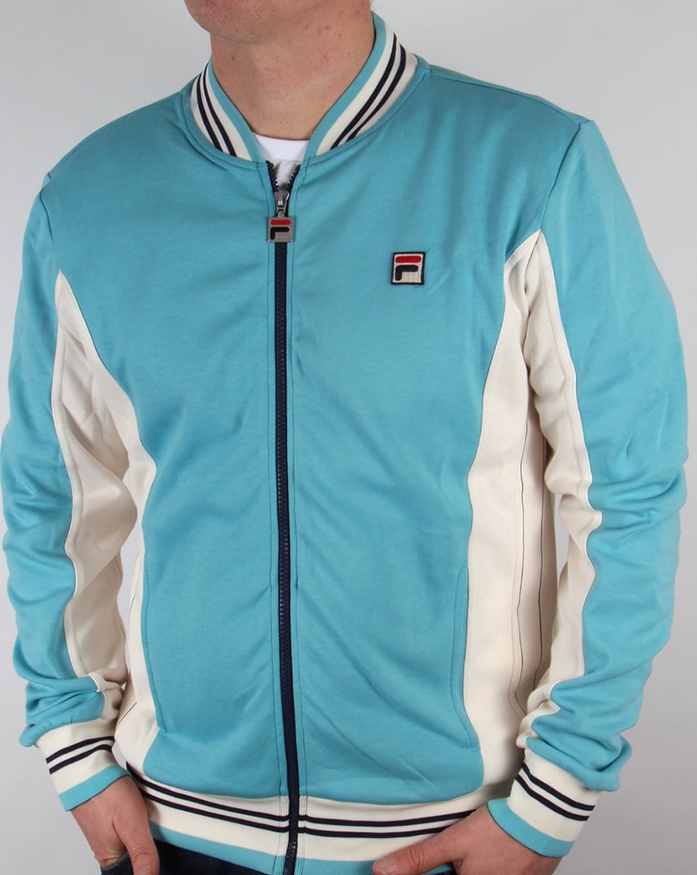Fila Vintage Mk1 Settanta Trainingsjacke Eierschalenblau/Gardenie