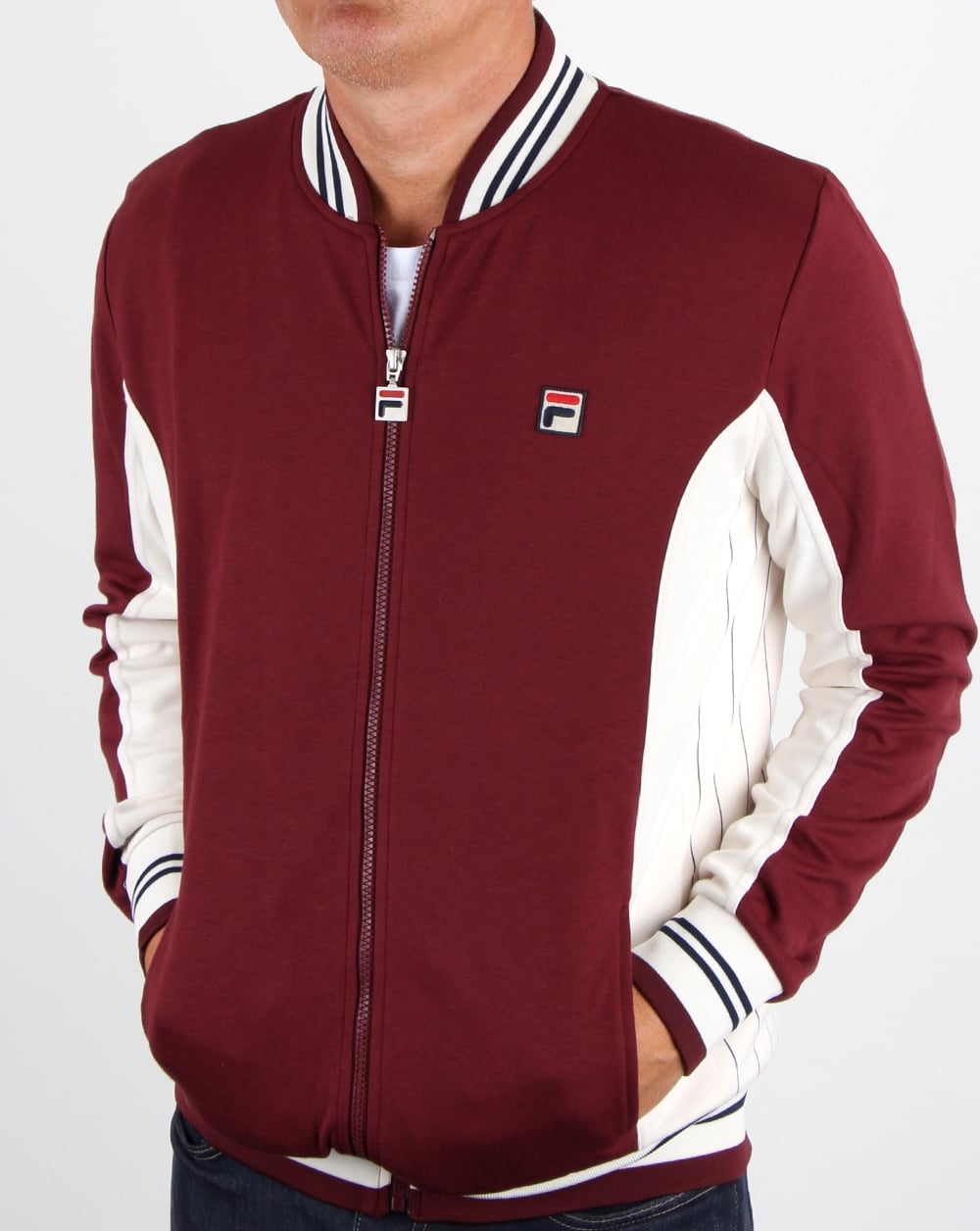 Fila Vintage Mk1 Settanta Track Top New Burgundy