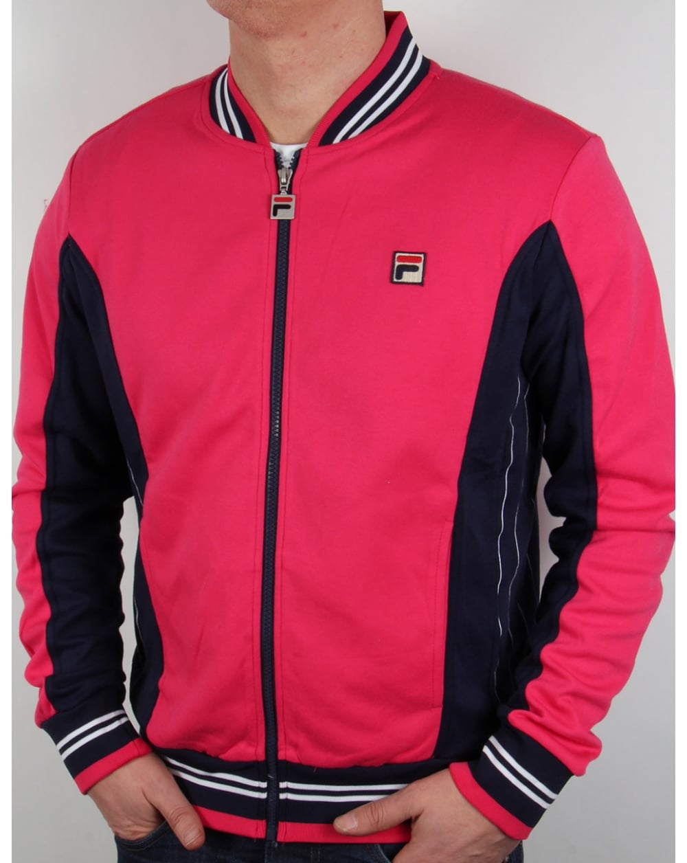 Fila Vintage Mk1 Settanta Track Top Raspberry/navy