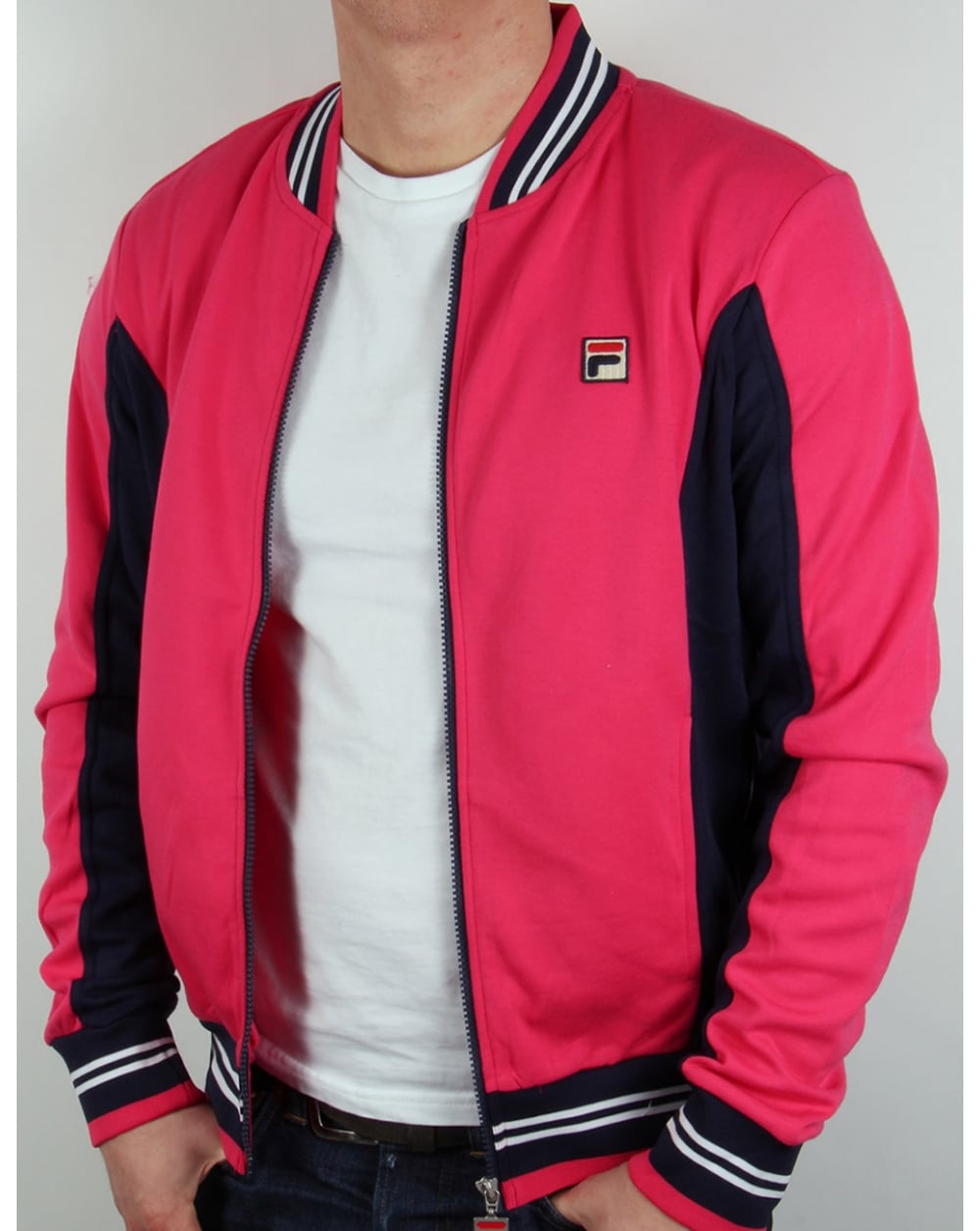 Fila Vintage Mk1 Settanta Track Top Raspberry/navy