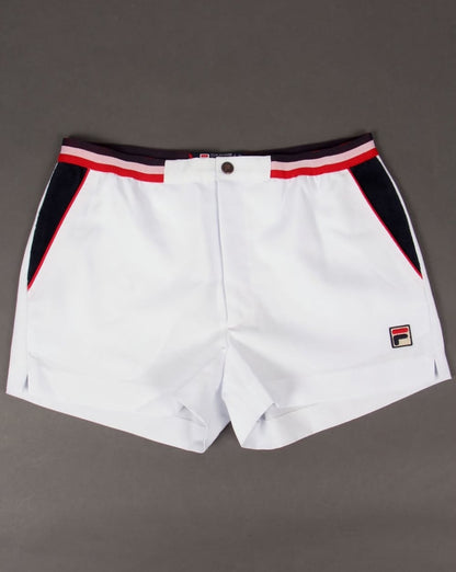 Fila Vintage Mk2 Settanta Shorts Weiß/Marineblau/Rot