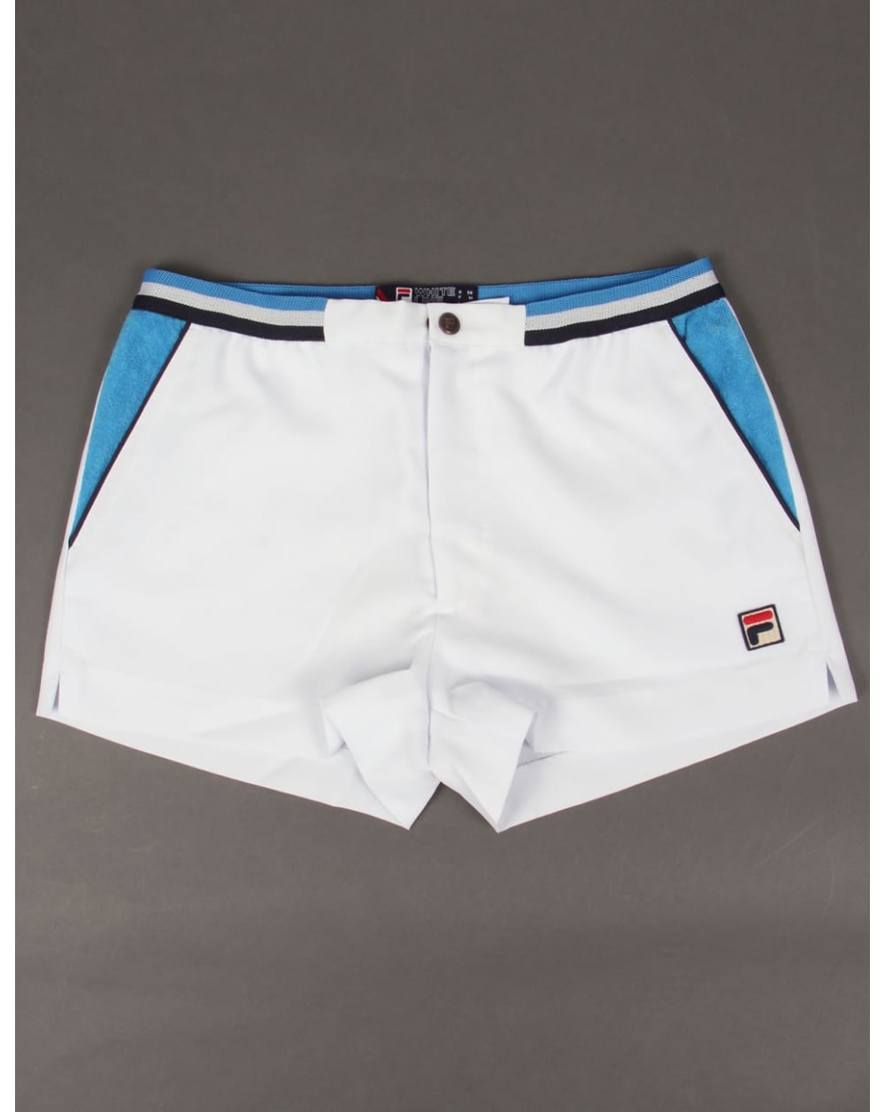 Fila Vintage Mk2 Settanta Shorts White/ocean Blue/navy