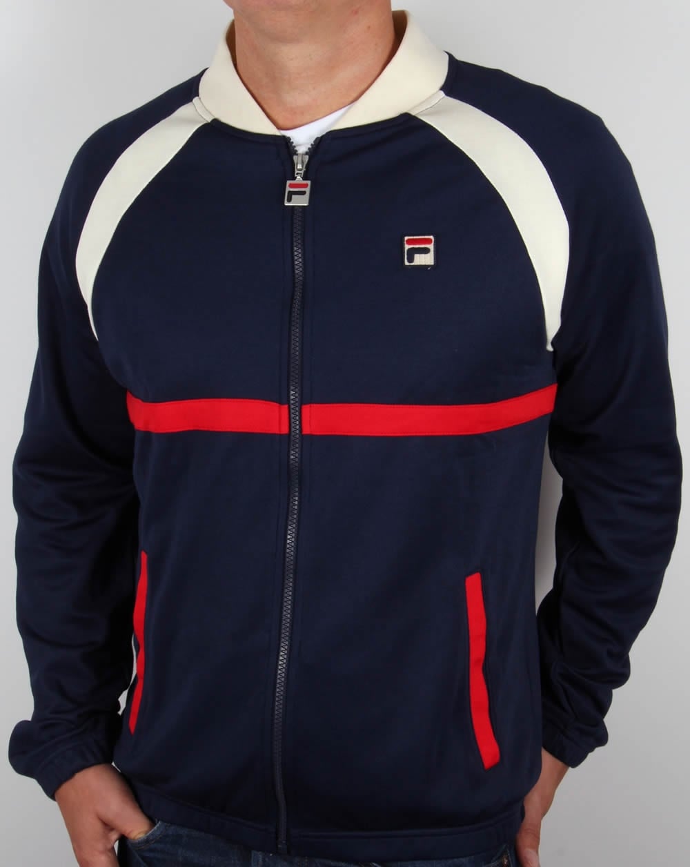Fila Vintage Monte Trainingsjacke Marineblau/Rot/Gardenia