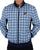 Fila Vintage Morgan Windowpane Track Top Sky Blue/Navy