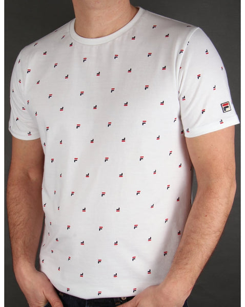 Fila Vintage Multi Logo T-shirt White