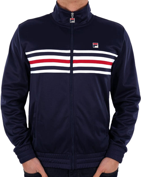 Fila Vintage Multi Stripe Track Jacket Navy