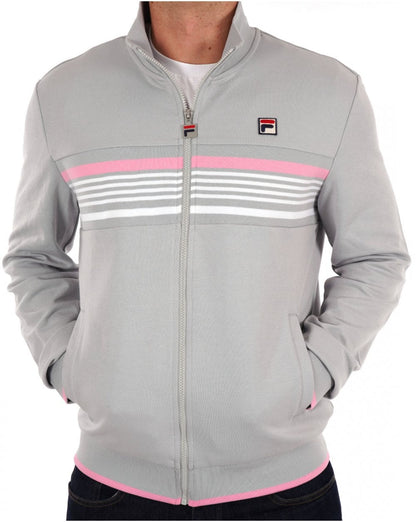 Fila Vintage Multi Stripe Track Top Grau – Pink