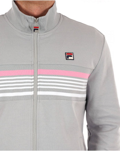Fila Vintage Multi Stripe Track Top Grau – Pink