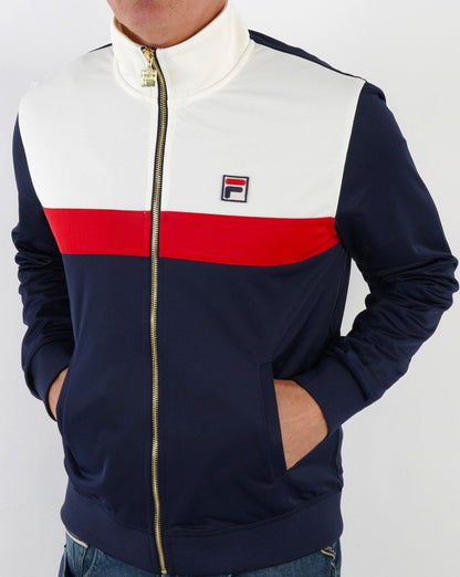 Fila Vintage Nash Trainingsjacke Marineblau/Off-White/Rot