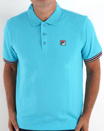 Fila Vintage Omari Poloshirt Aquablau