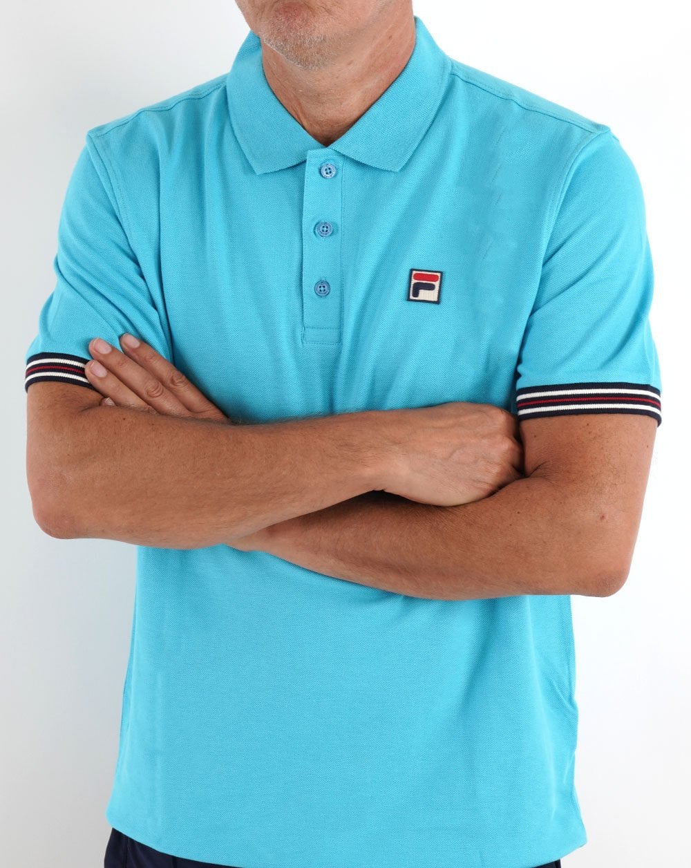 Fila Vintage Omari Poloshirt Aquablau