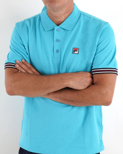 Fila Vintage Omari Poloshirt Aquablau