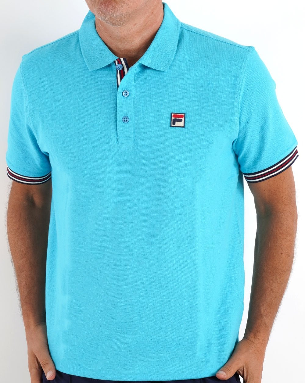 Fila Vintage Omari Poloshirt Aquablau