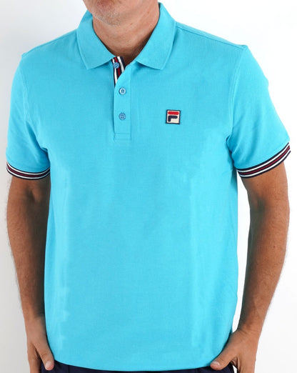 Fila Vintage Omari Poloshirt Aquablau