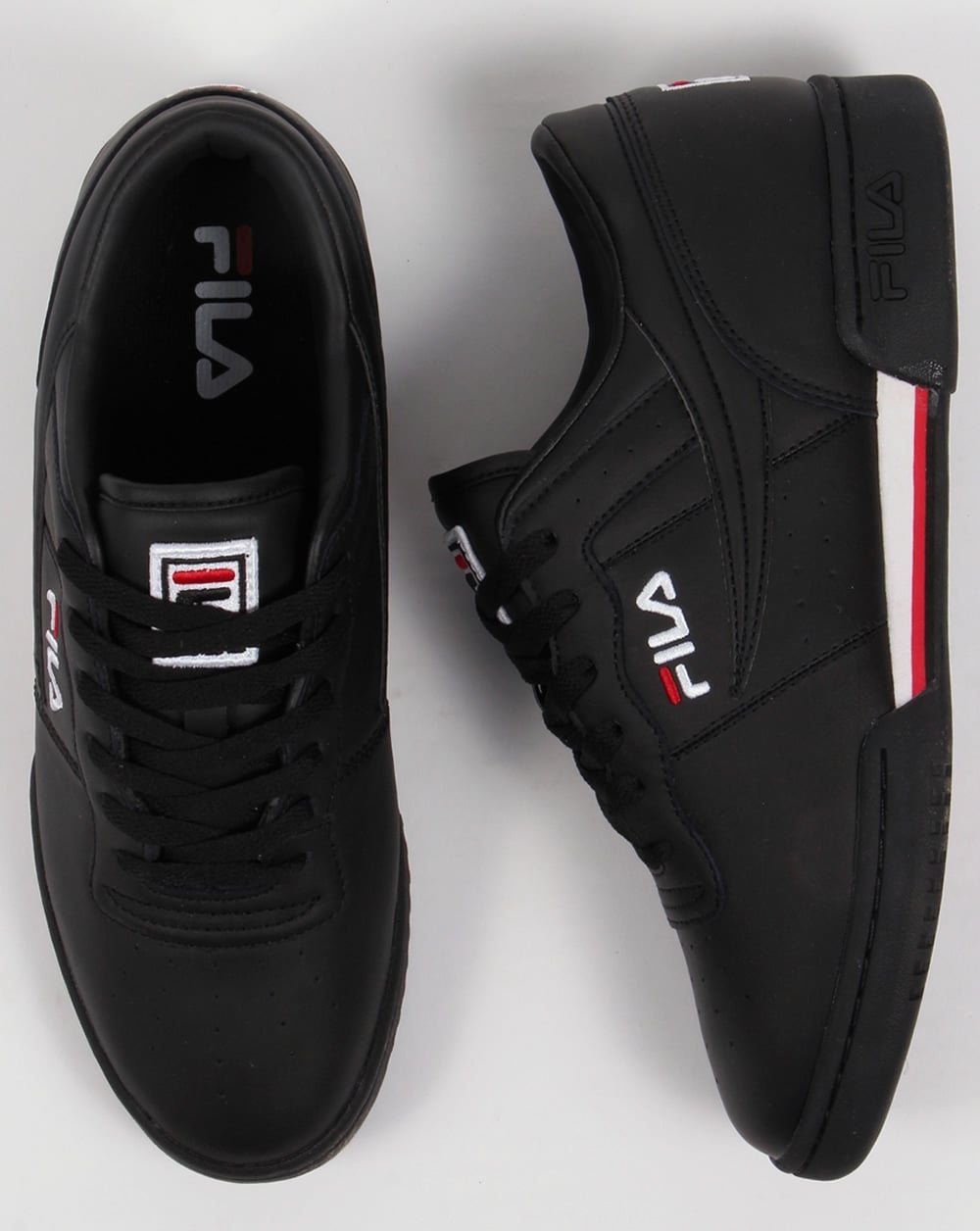 Fila Vintage Original Fitness Trainers Black/White/Red