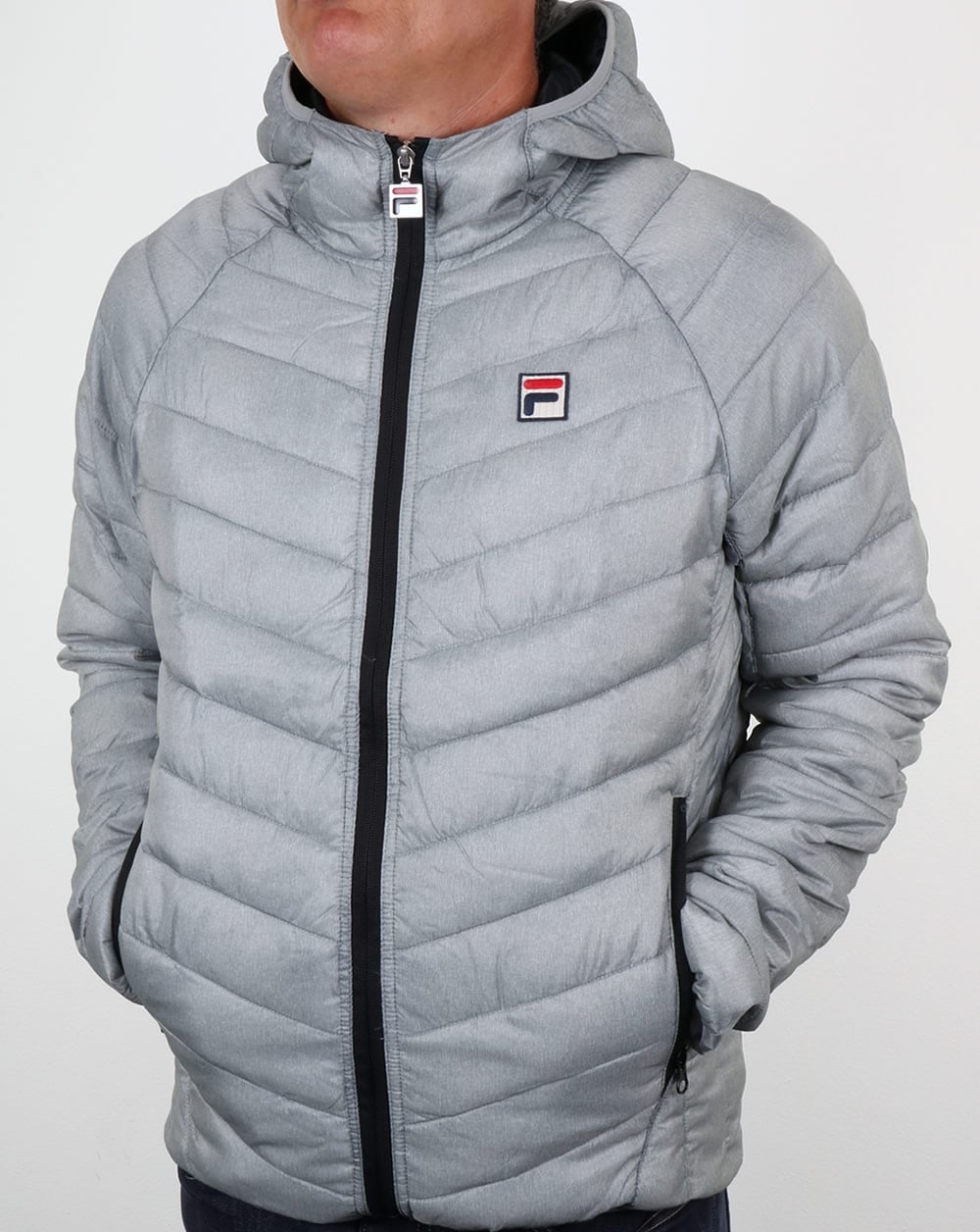 Fila Vintage Padded Puffer Jacket Grey