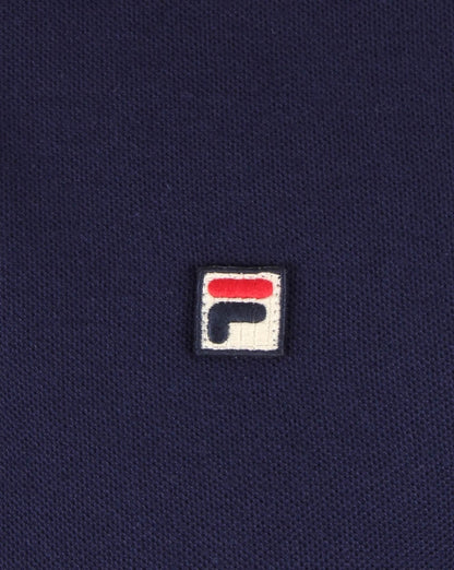 Fila Vintage Padola Langarm-Poloshirt, Marineblau