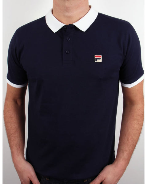 Fila Vintage Peleo Polo Shirt Navy
