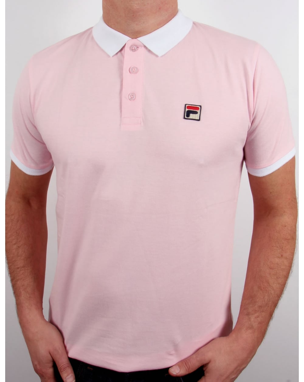 Fila Vintage Peleo Polo Shirt Pink