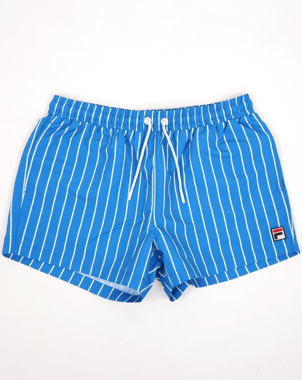 Fila Vintage Nadelstreifen-Badeshorts Blau/Zitrone