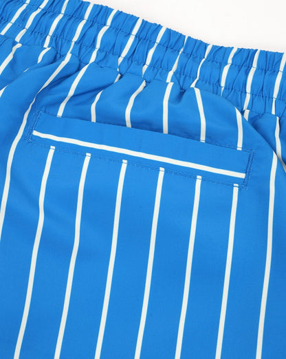 Fila Vintage Nadelstreifen-Badeshorts Blau/Zitrone