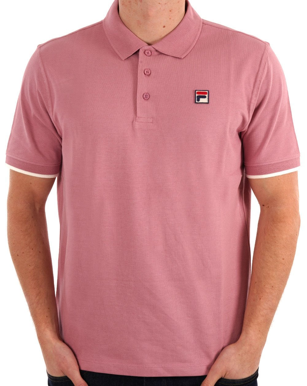 Fila Vintage Polo Shirt Deep Pink