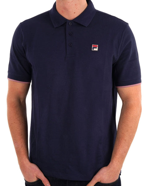Fila Vintage Polo Shirt Navy