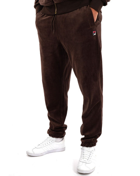 Fila Vintage Premium Velour Track Pants Brown