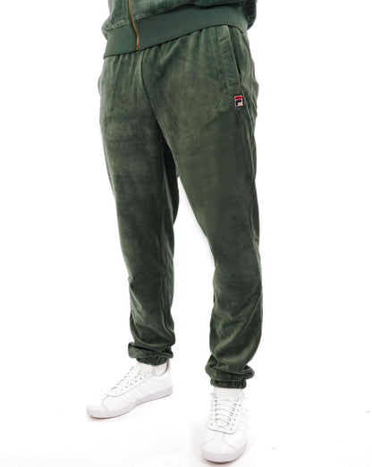 Fila Vintage Premium Velours-Trainingshose, Dark Forest