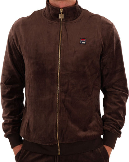 Fila Vintage Premium Velours Trainingsjacke Braun