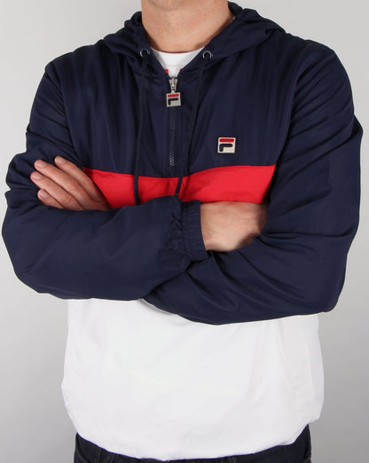 Fila Vintage Qtr Zip Overcoat Marineblau/Weiß/Rot