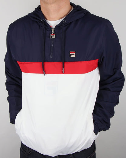 Fila Vintage Qtr Zip Overcoat Marineblau/Weiß/Rot