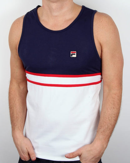 Fila Vintage Quinzi Weste Marine/Weiß