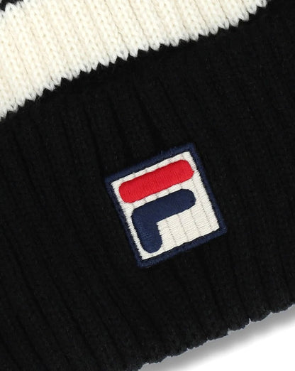 Fila Vintage Renard Bommelmütze Schwarz/Gardenia