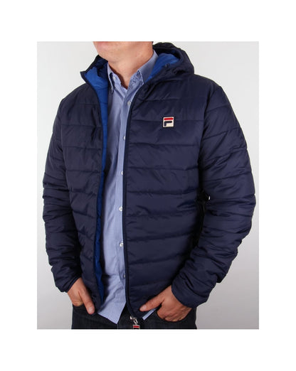 Fila Vintage Wendbare Pufferjacke Marineblau/Royalblau
