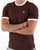 Fila Vintage Ringer T Shirt Brown/Off White