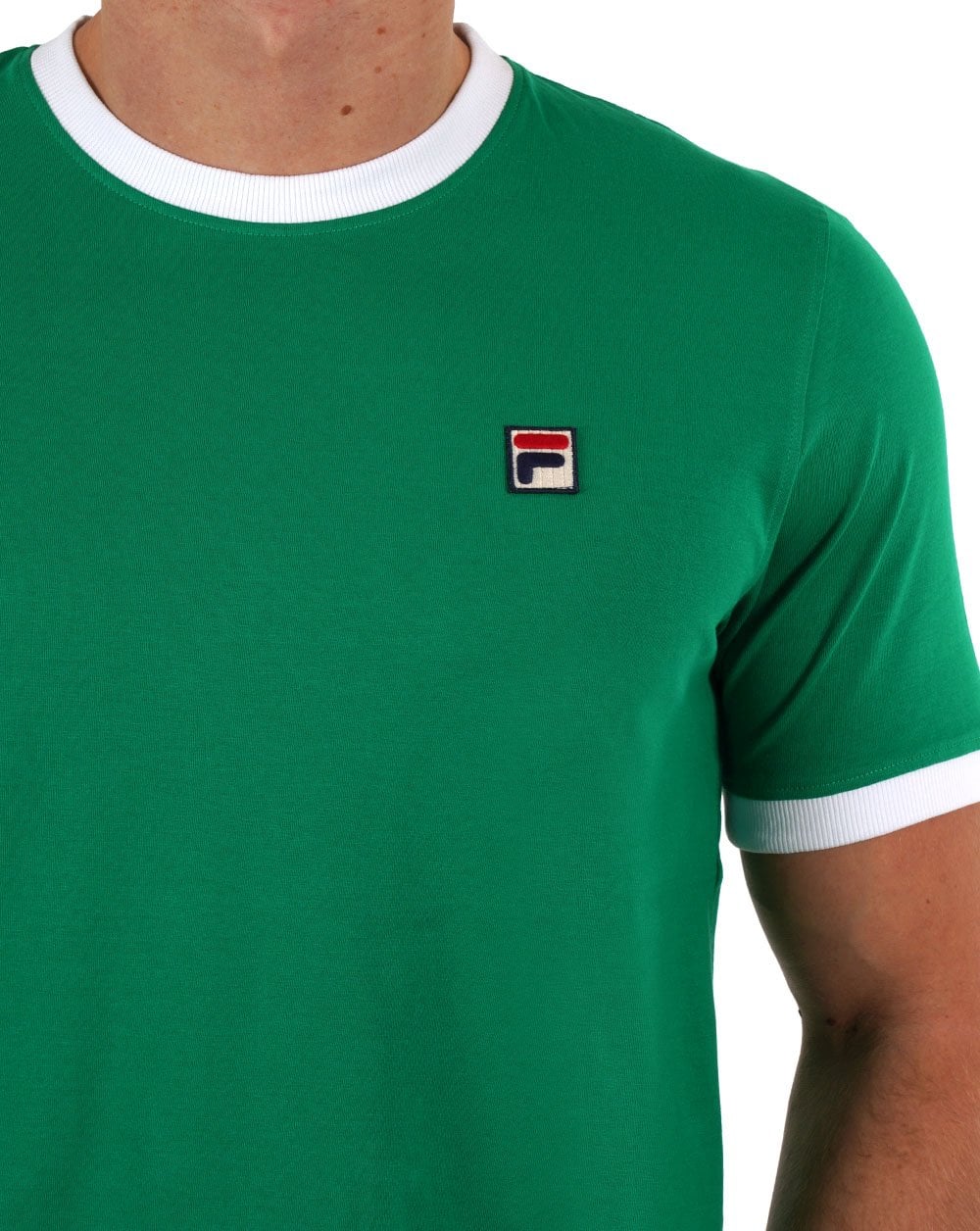 Fila Vintage Ringer T-Shirt Grün/Weiß