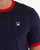 Fila Vintage Ringer T Shirt Navy/Red