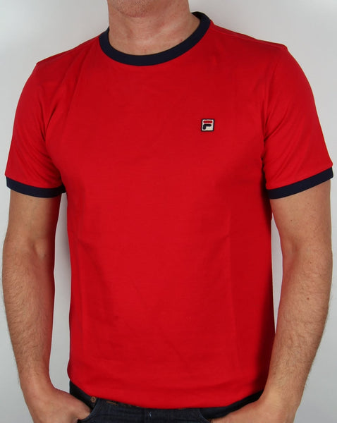 Fila Vintage Ringer T-shirt Red